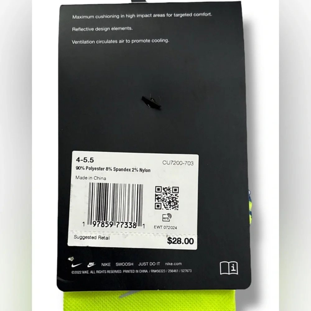 Nike Spark dri-fit Cushioned Crew Running Socks CU7200-703